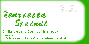 henrietta steindl business card